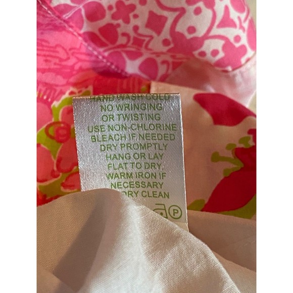 Vintage 70/80's Lilly Pulitzer Strapless Dress 0 Franco Patch Quilt… - Picture 10 of 11